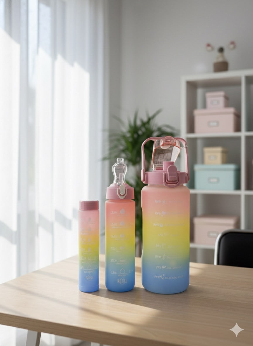 3 Pieces Set Gym Bottle