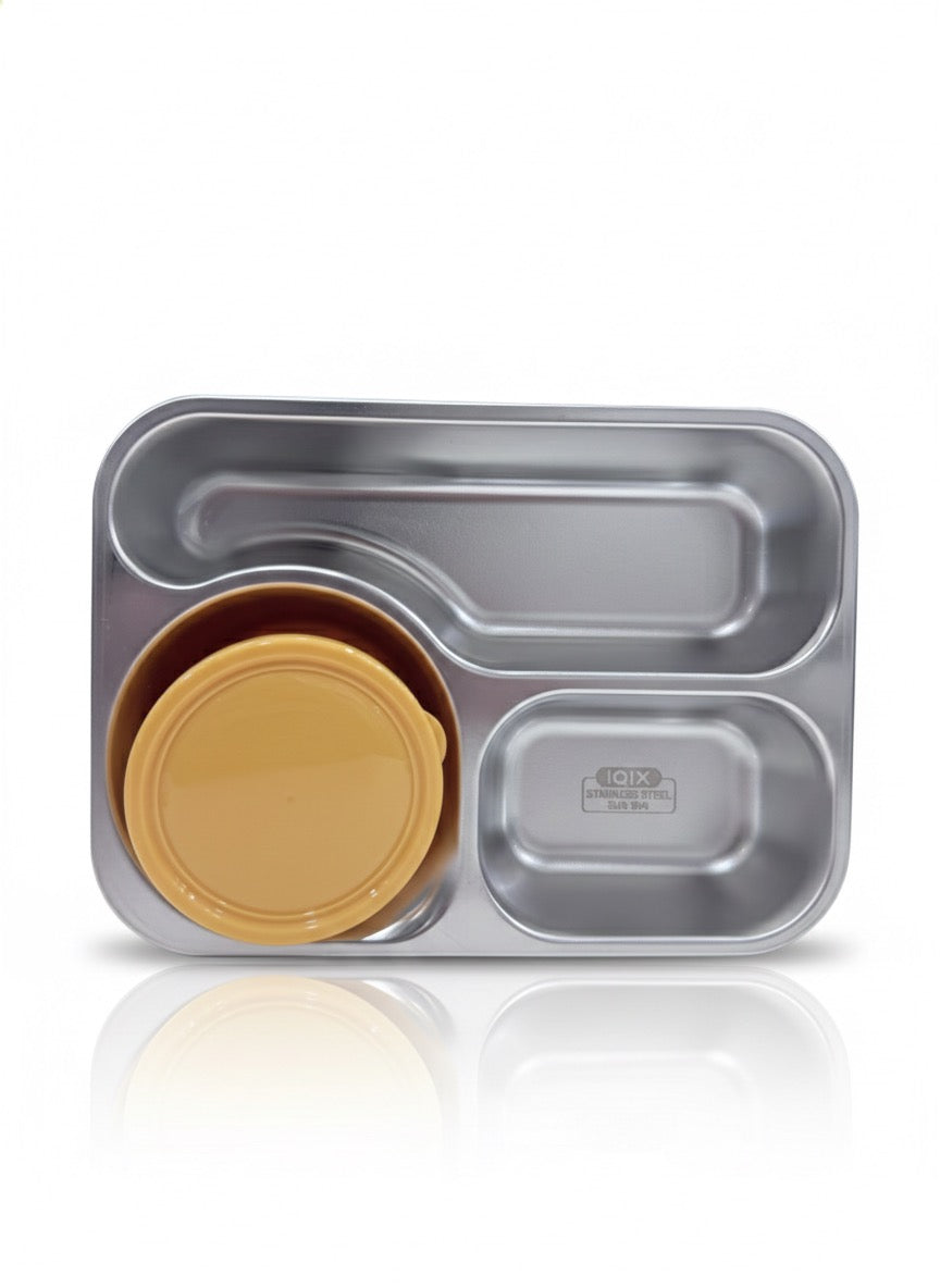 Astronaut 3 Grid Personalized Leak Proof Steel Lunch Box 750 ML