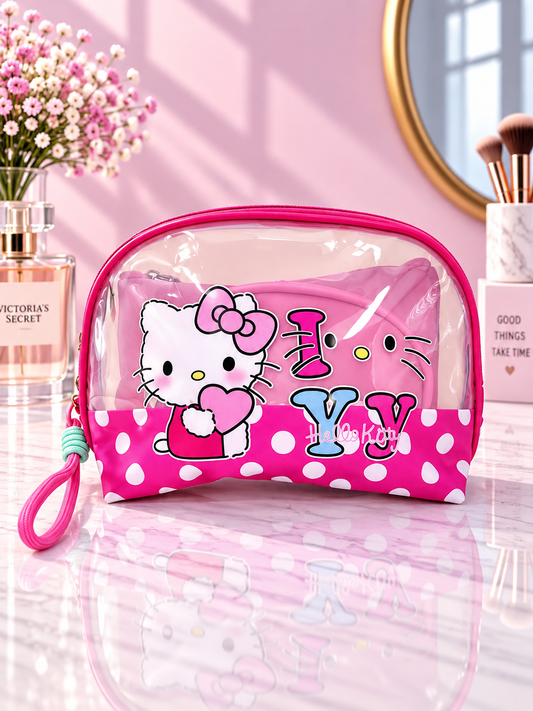 Hello Kitty Polka Dot 3-in-1 Cosmetic Organizer