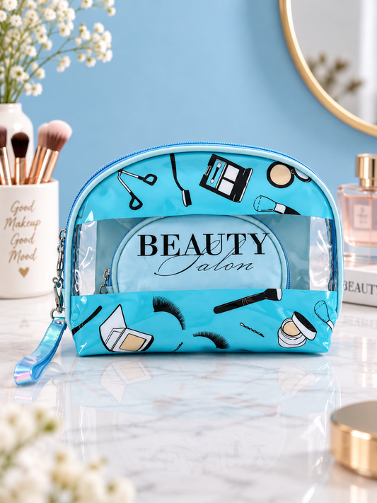 "BEAUTY Salon" Makeup Print 3-in-1 Cosmetic Organizer