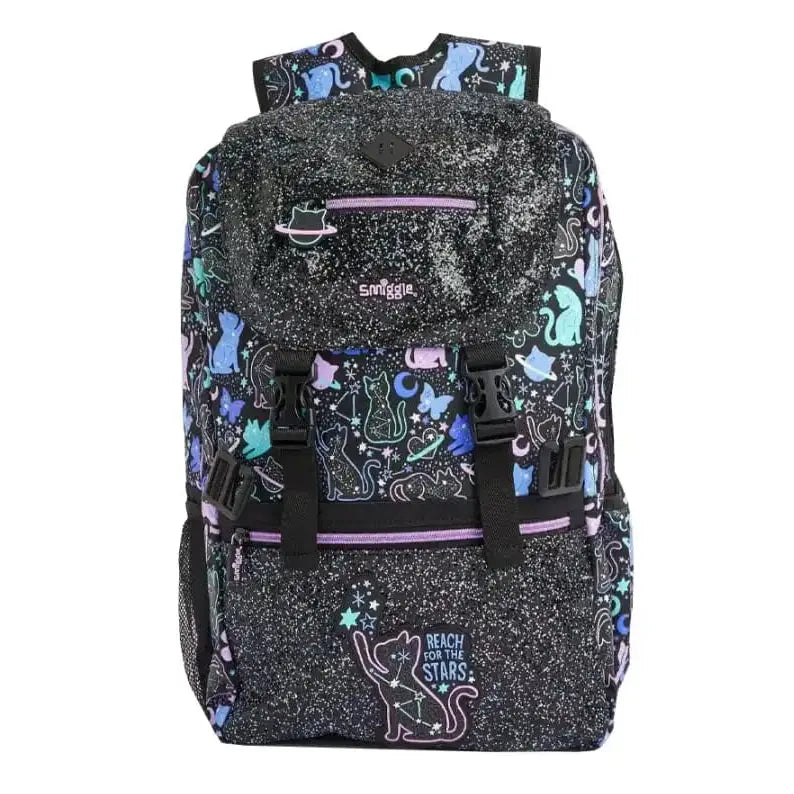 ORIGINAL BLACK KITTY LIMITLESS FOLDOVER BACKPACK