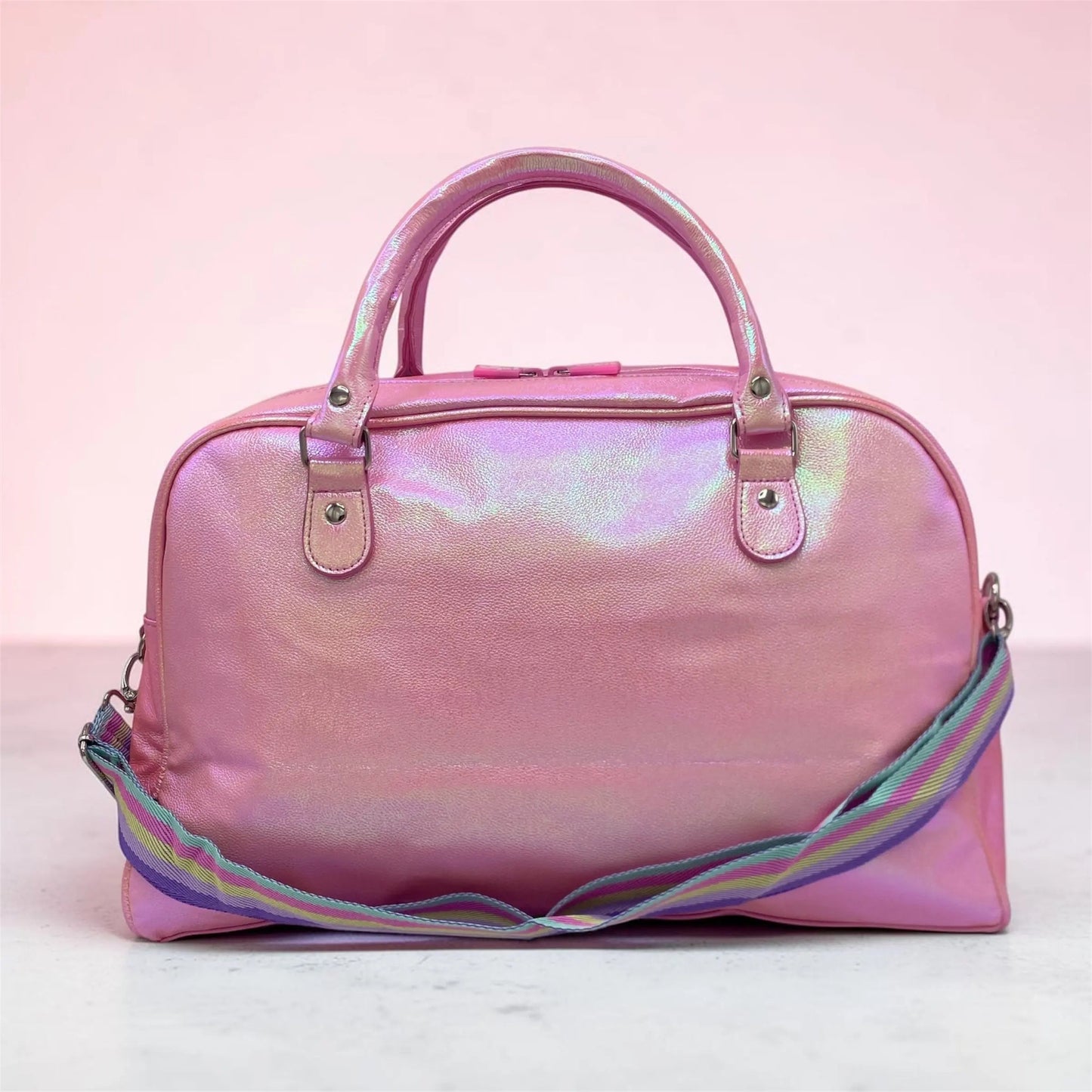 Shimmery Pink Duffel Bag