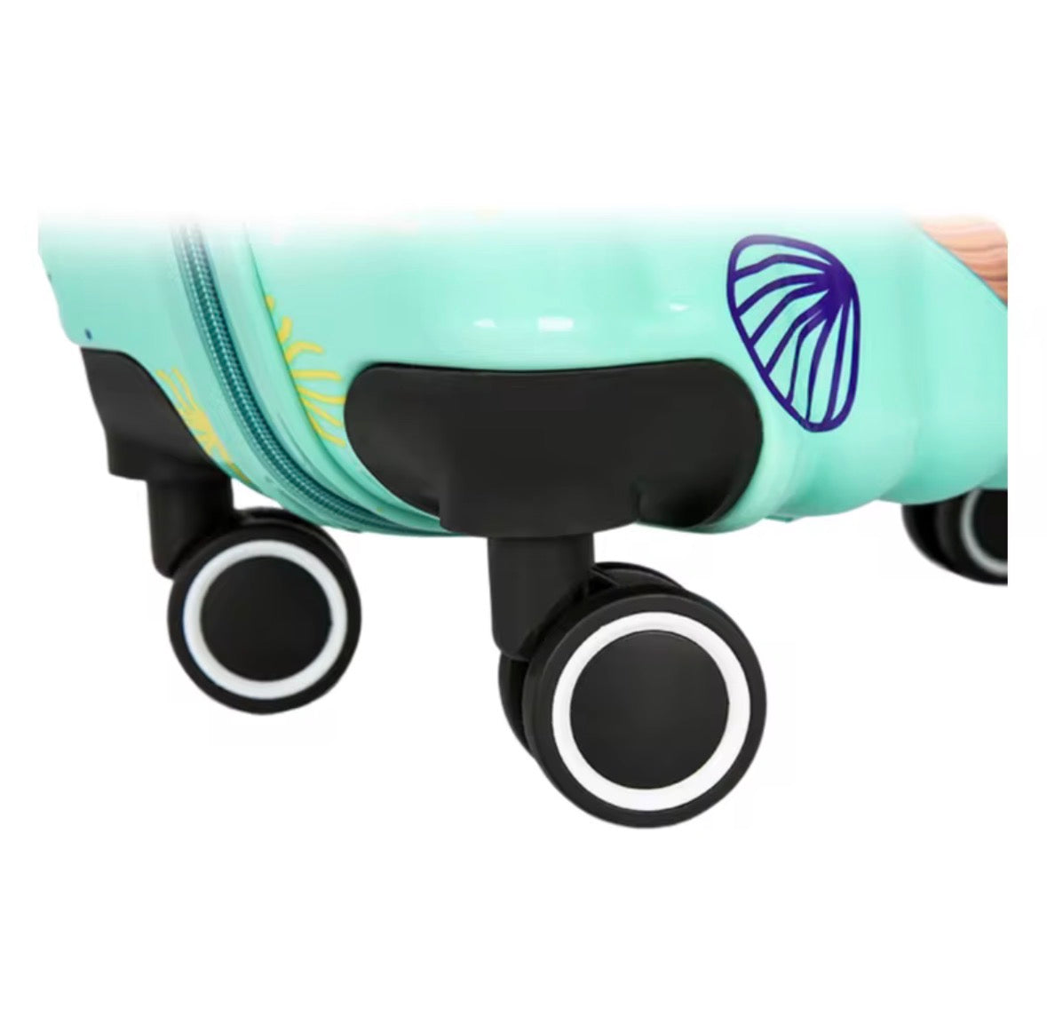 Mermaid Seashell Luggage With Vanity Bag