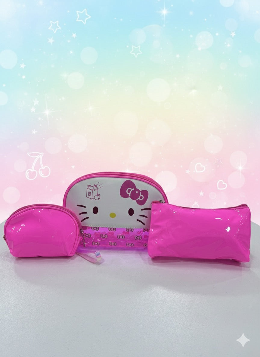 SANRIO 3 pcs Makeup Bag