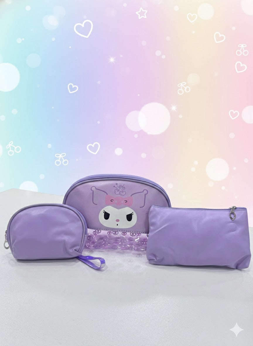 SANRIO 3 pcs Makeup Bag