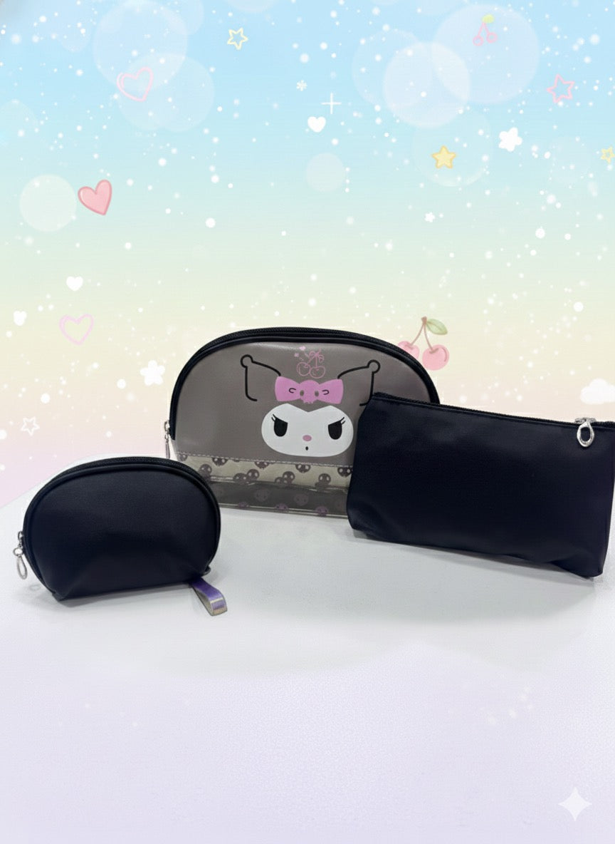 SANRIO 3 pcs Makeup Bag