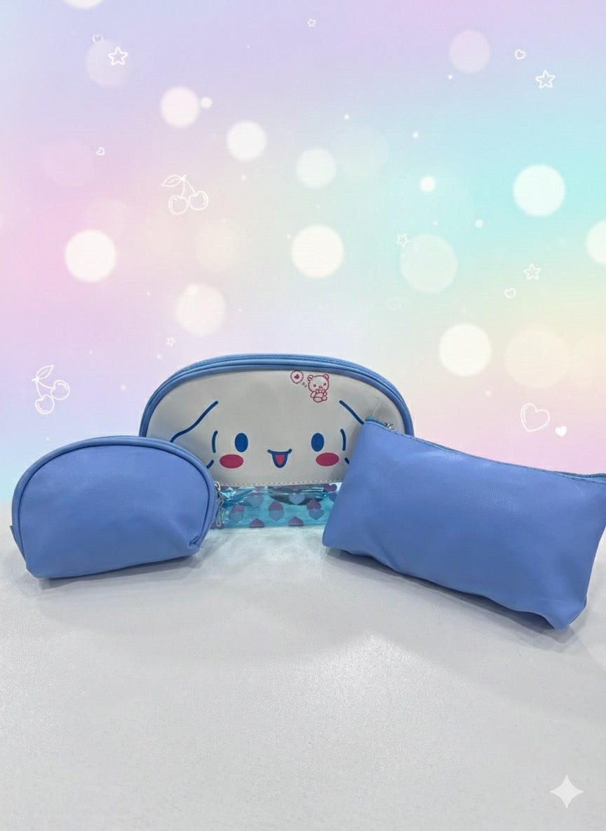 SANRIO 3 pcs Makeup Bag
