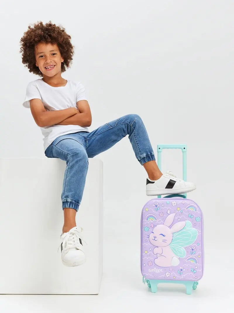 ORIGINAL TRAVEL LUGGAGE TROLLEY - PURPLE FAIRY BUNNY