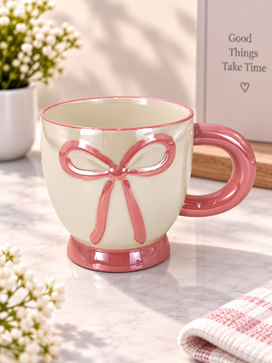 Ceramic Bowknot Coffee Mug