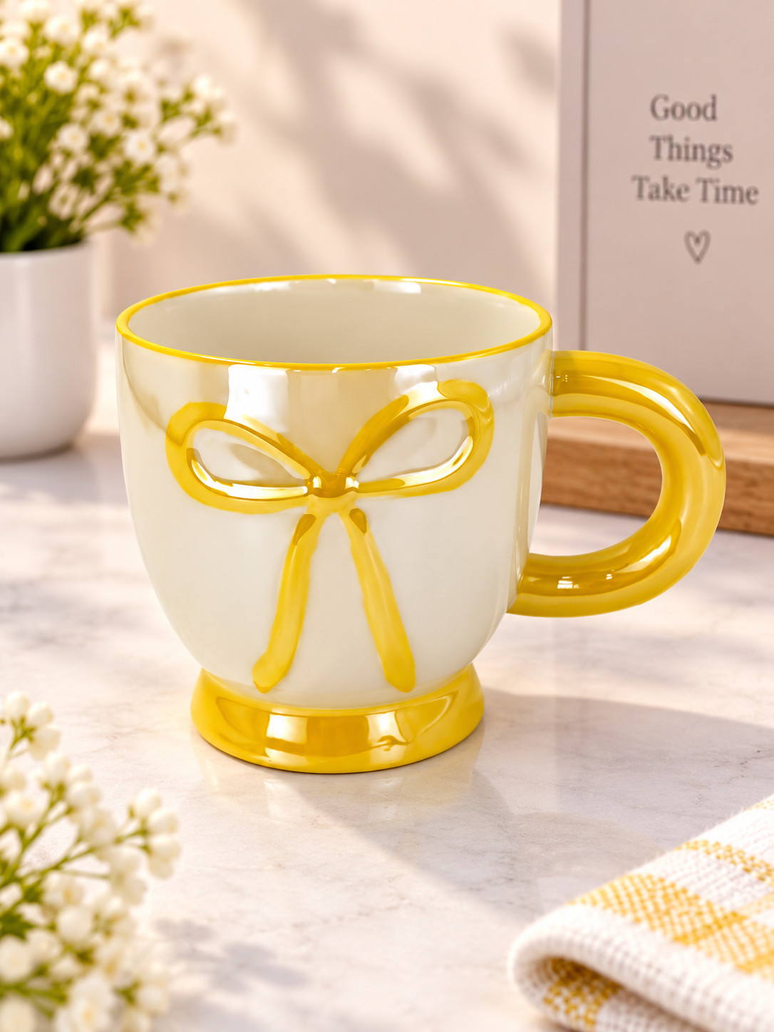 Ceramic Bowknot Coffee Mug