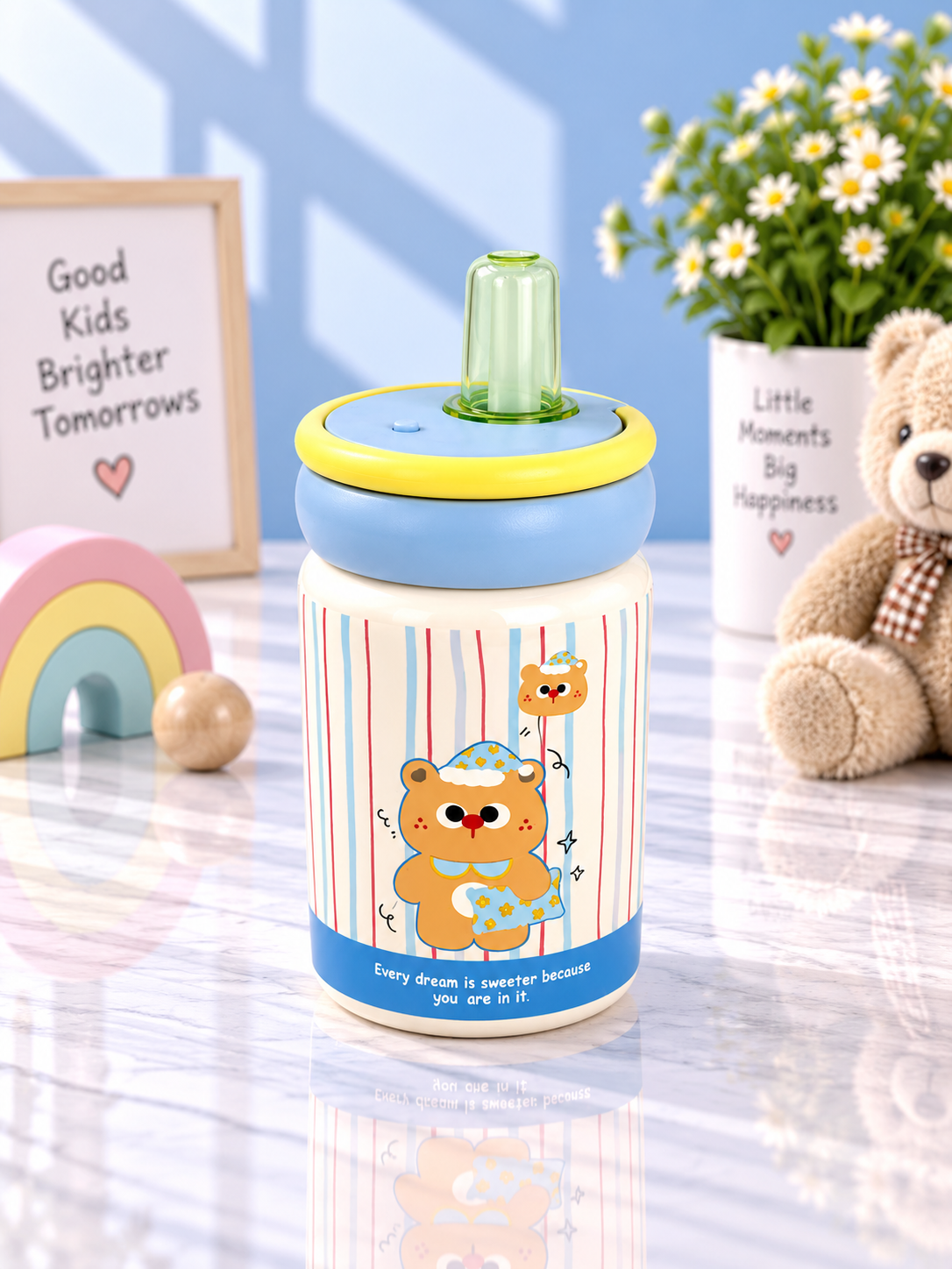 Cute Animal Character Sipper Mugs