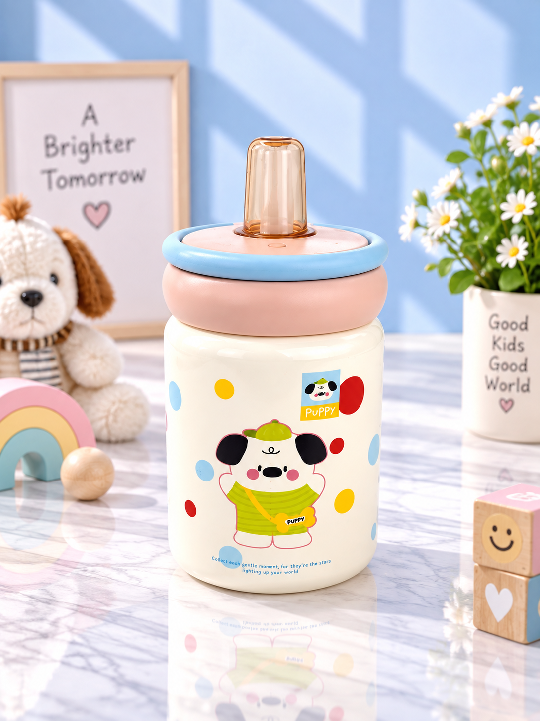 Cute Animal Character Sipper Mugs