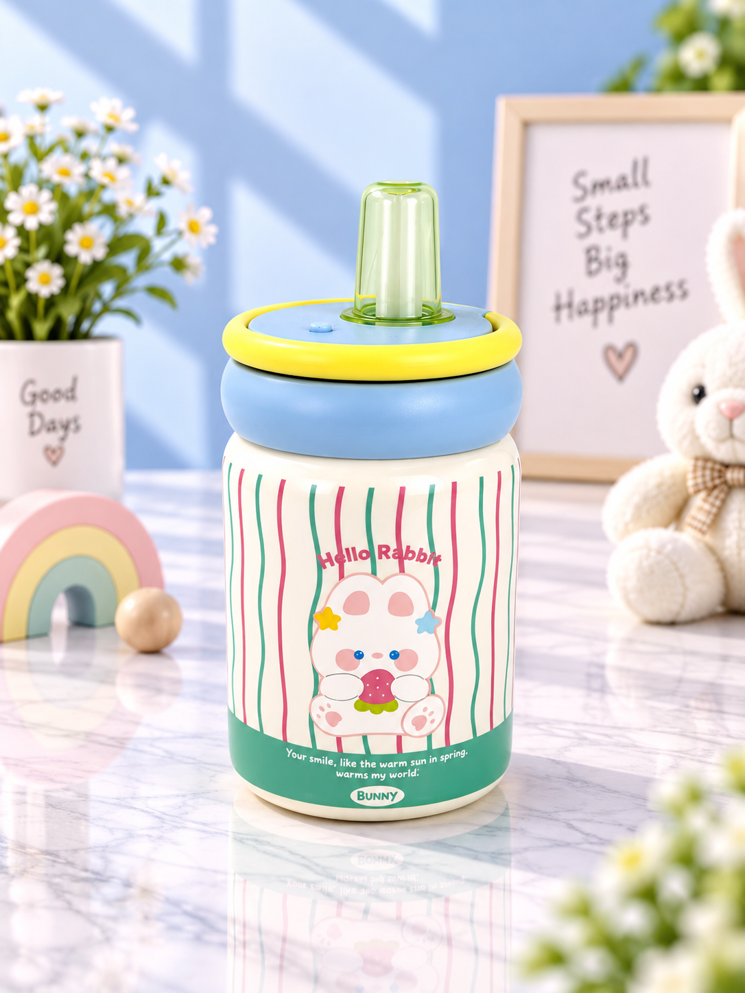 Cute Animal Character Sipper Mugs