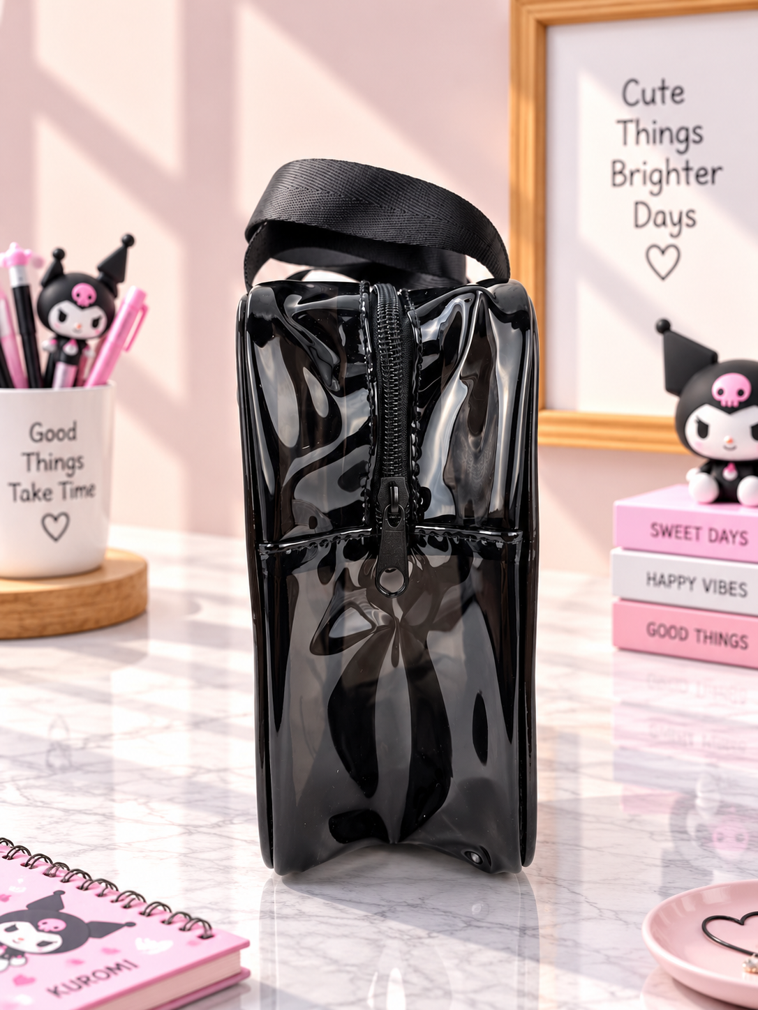 Kuromi Transparent Square Cosmetic Bag