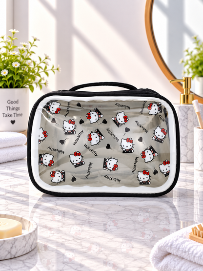 Hello Kitty Transparent Window Toiletry Bag