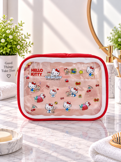 Hello Kitty Transparent Window Toiletry Bag