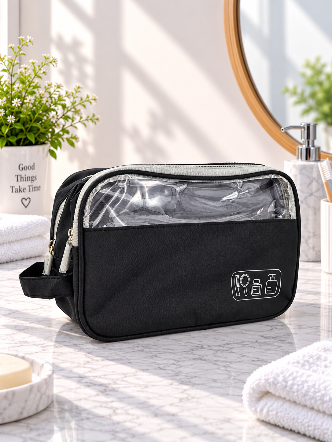 Transparent Window Travel Toiletry Bag