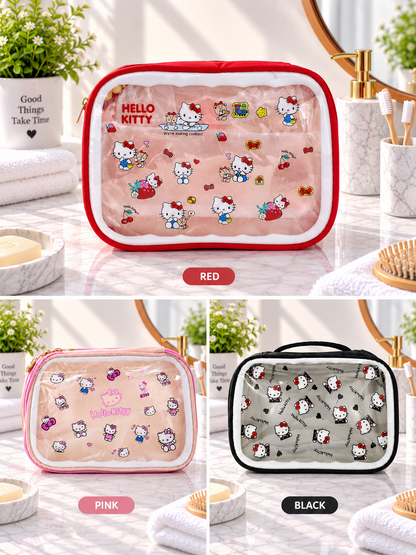 Hello Kitty Transparent Window Toiletry Bag