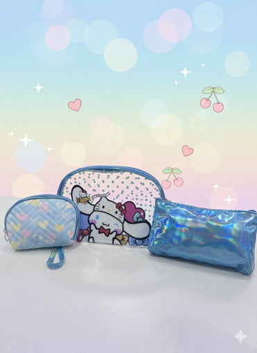 3 Pcs Sanrio Cosmetic Bag