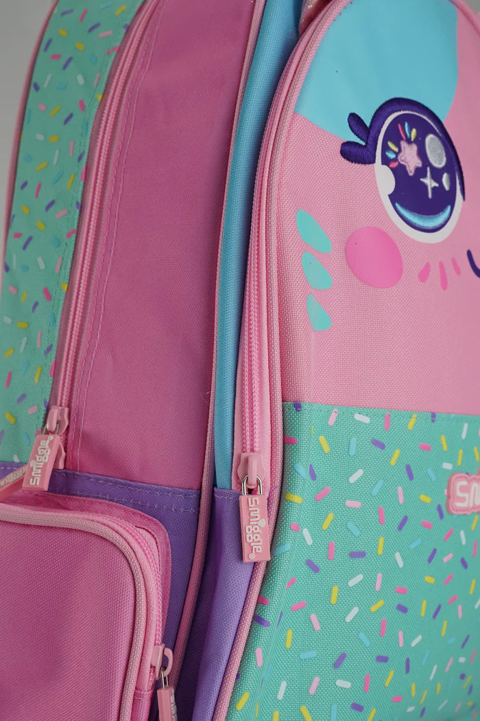 ORIGINAL KIDS TROLLEY BACKPACK – Pink & Mint Character Design
