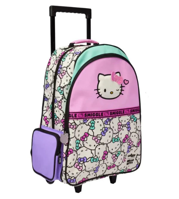 ORIGINAL HELLO KITTY TROLLEY BACKPACK WITH LIGHT UP WHEELS