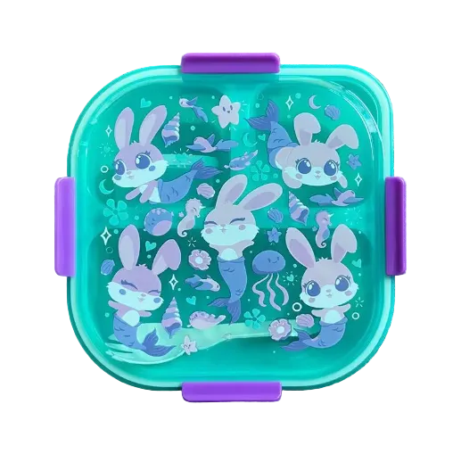 Merbunny Fantasy Storage Box – Teal & Purple