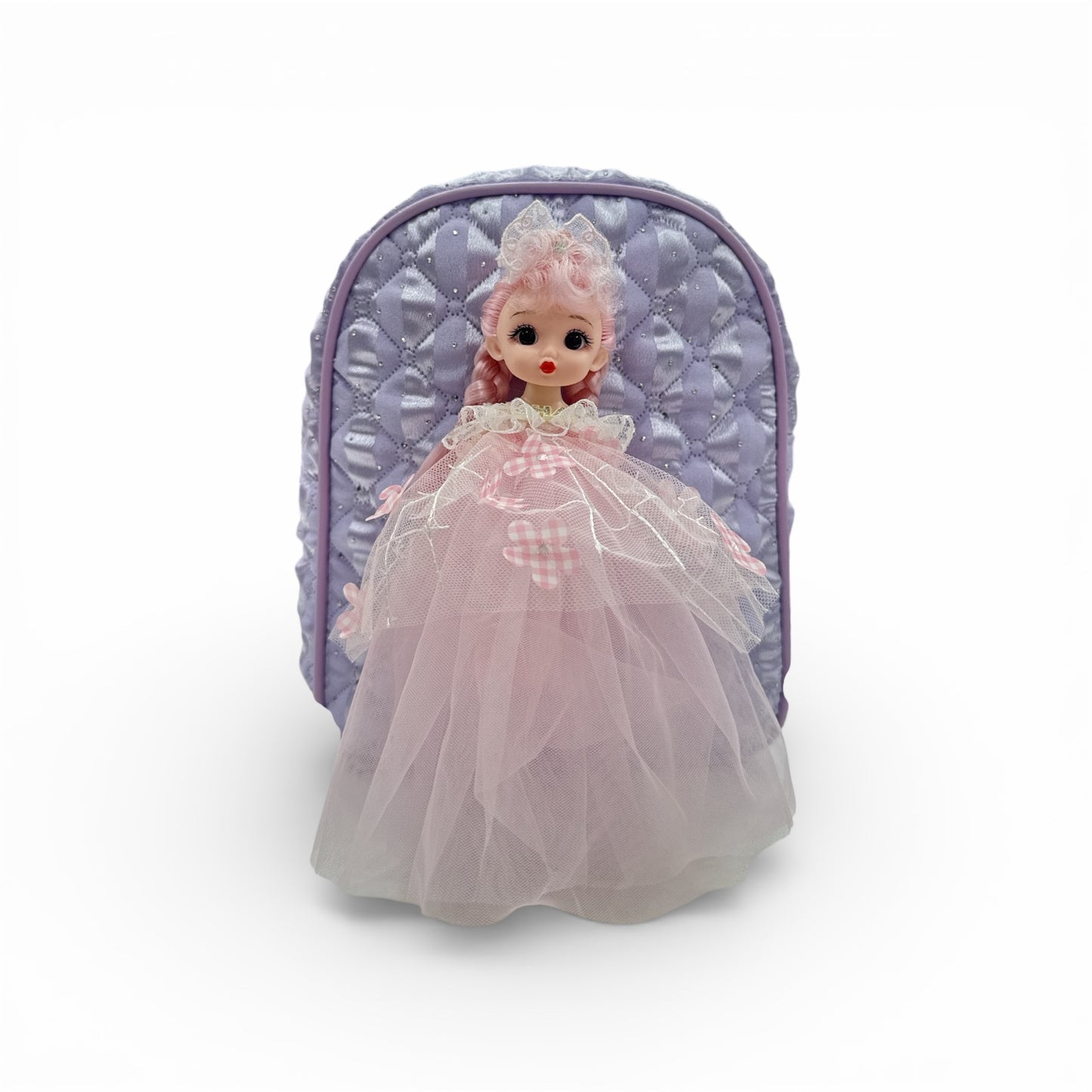 PURPLE FLORAL DOLL KIDS BACKPACK