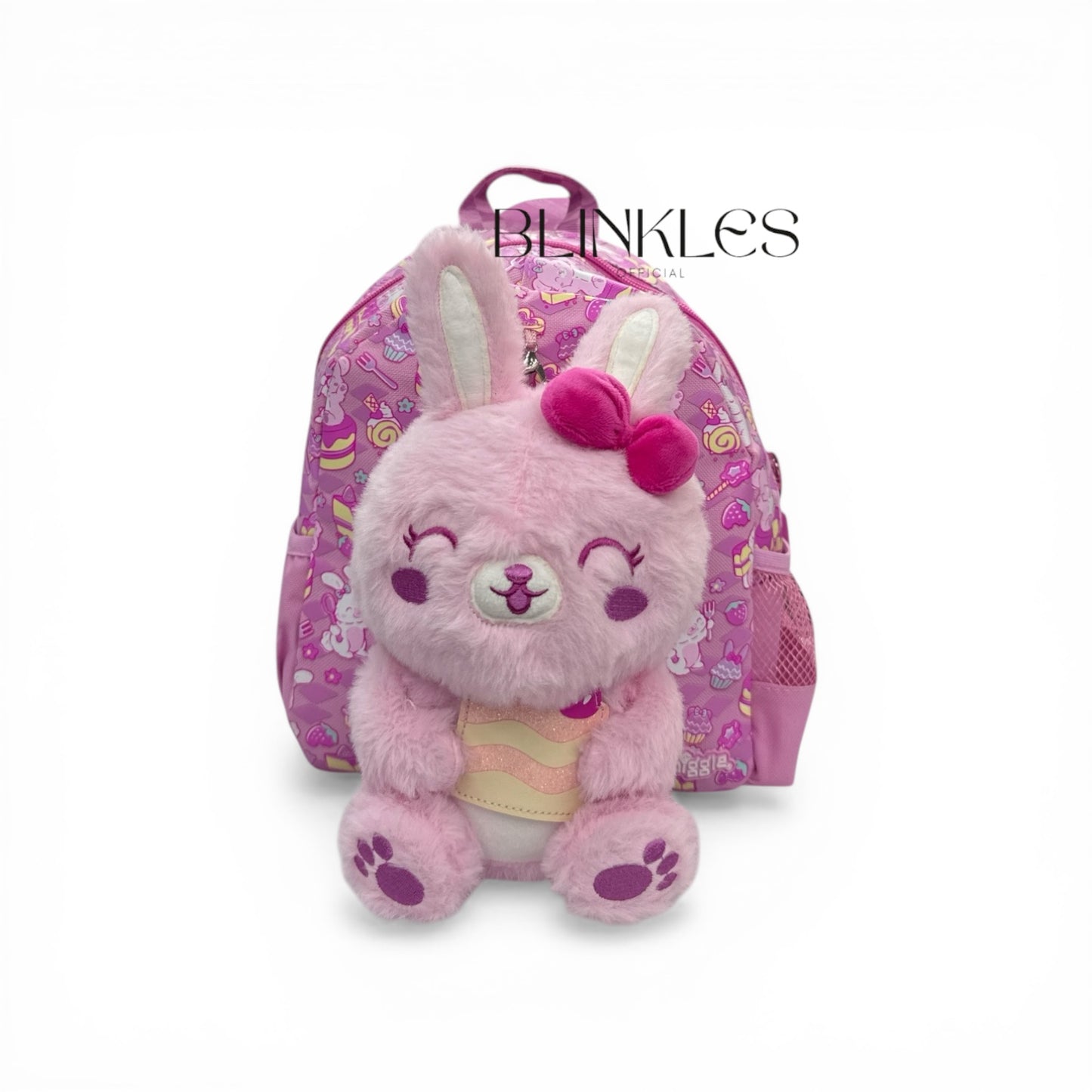 Pink Plush Bunny Backpack