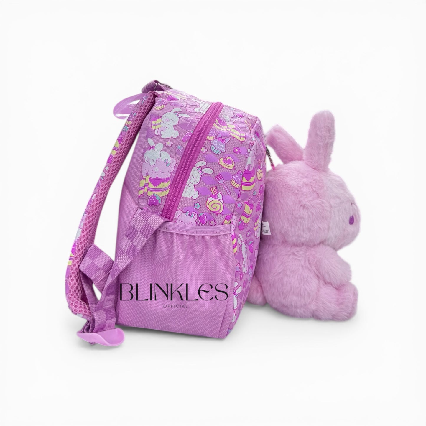 Pink Plush Bunny Backpack