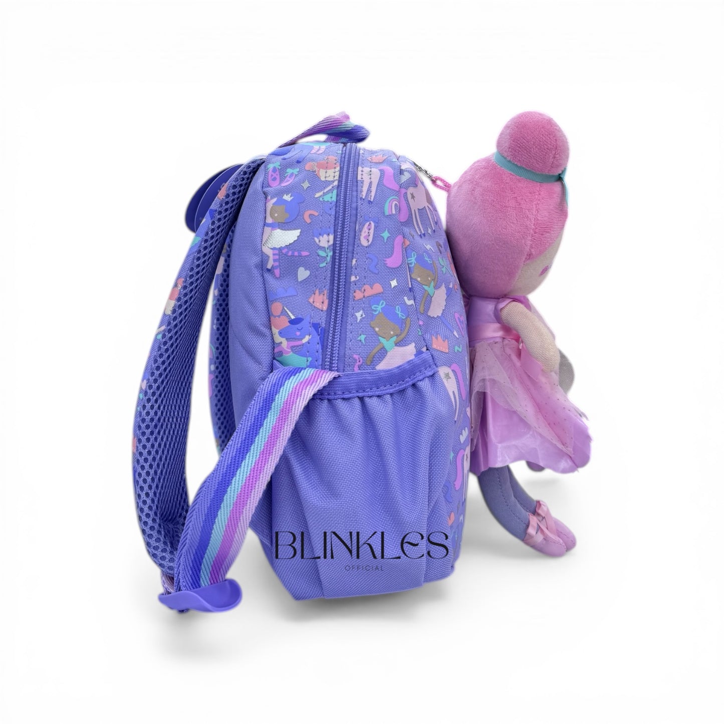 Unicorn Rainbow Backpack with Plush Doll