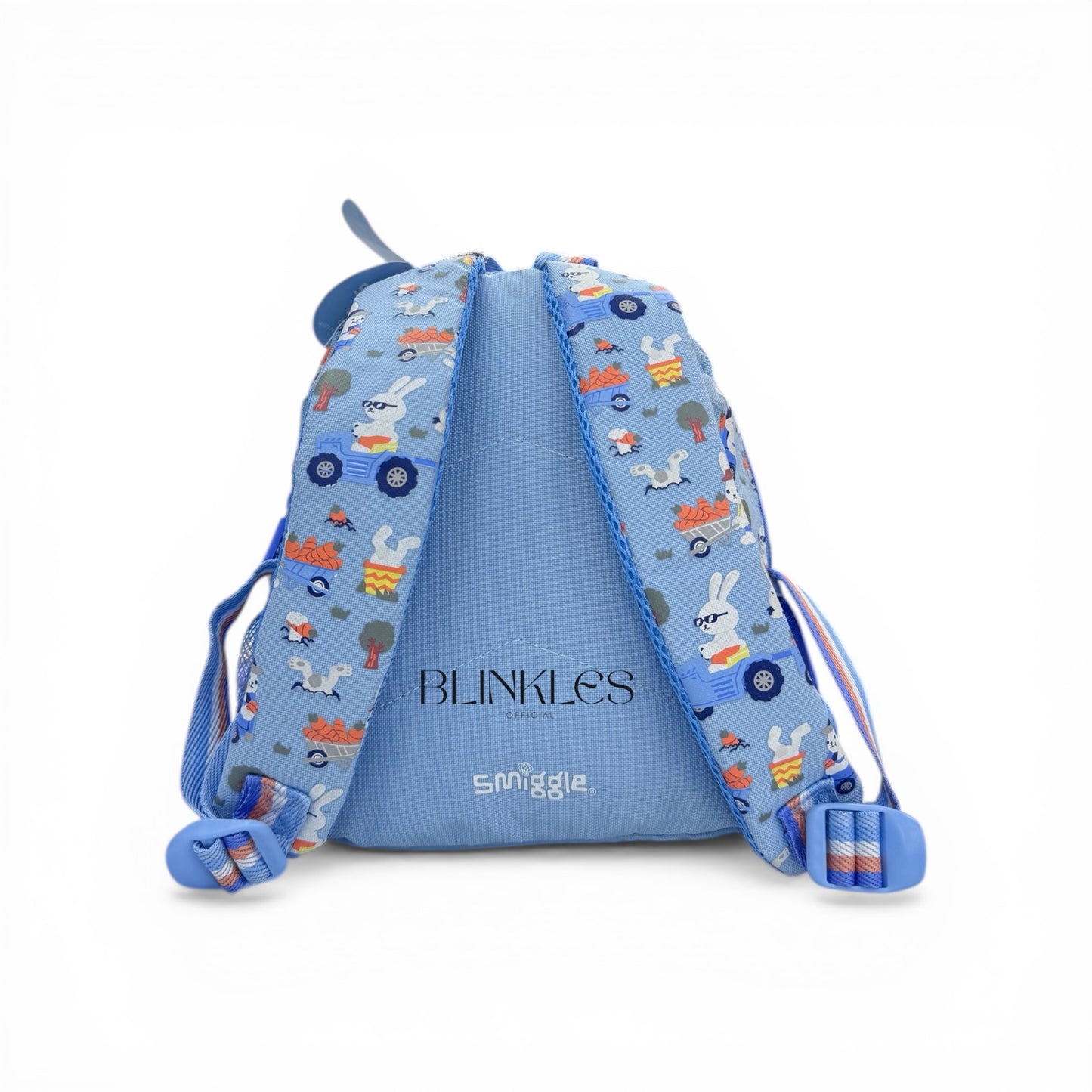 Blue Bunny Backpack with Plush Toy