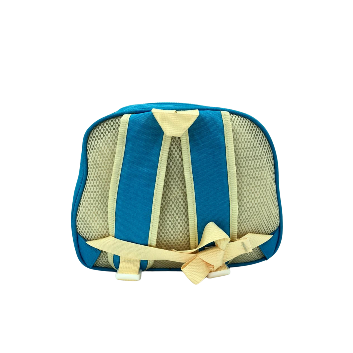 Kids toiletry pouch interior with mesh backing and adjustable elastic straps