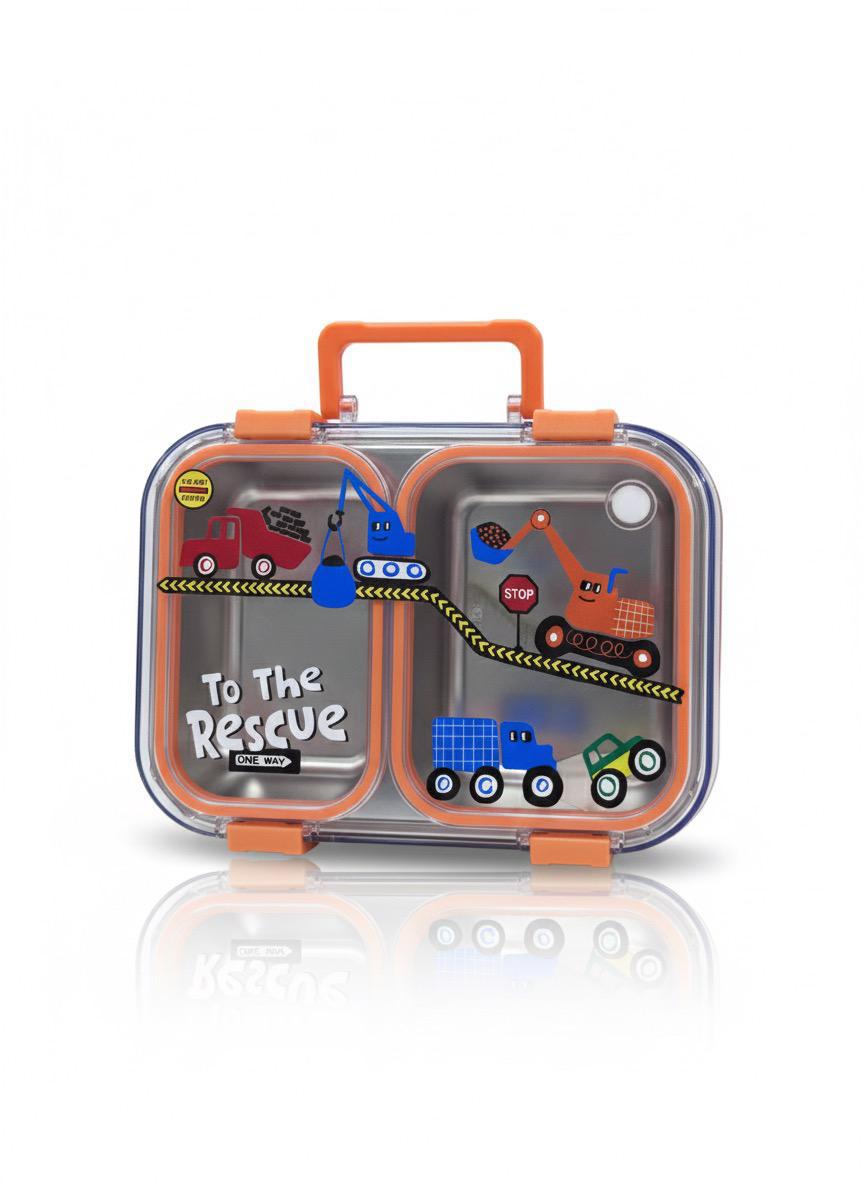 To The Rescue' themed stainless steel bento lunch box.