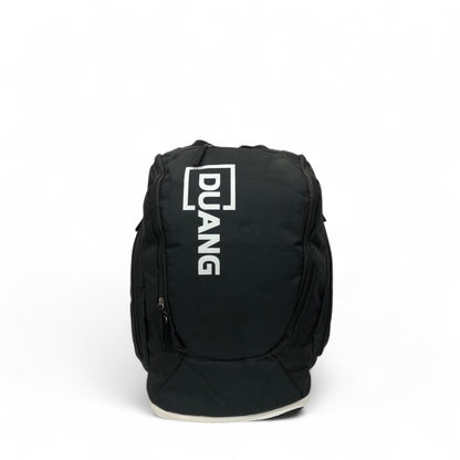 Sports & travel backpack with DUANG logo on back and front zip pocket