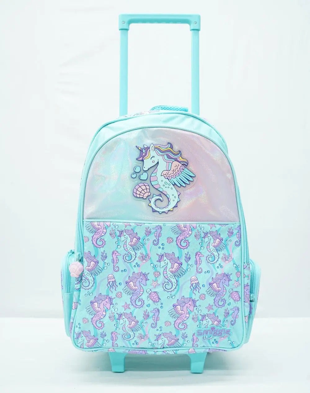 SMIGGLE SEAHORSE TROLLEY BACKPACK WITH LIGHT UP WHEELS