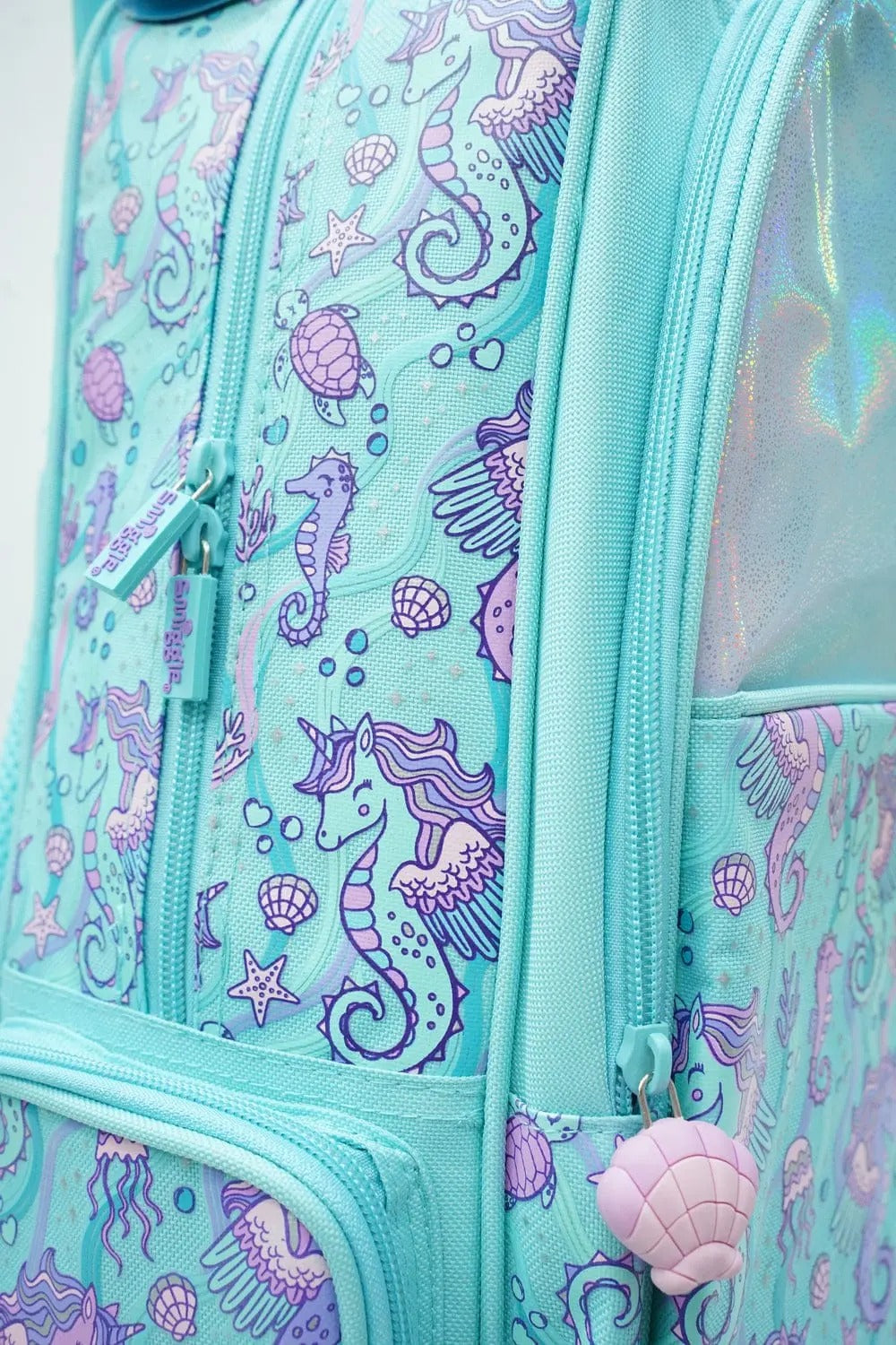 SMIGGLE SEAHORSE TROLLEY BACKPACK WITH LIGHT UP WHEELS