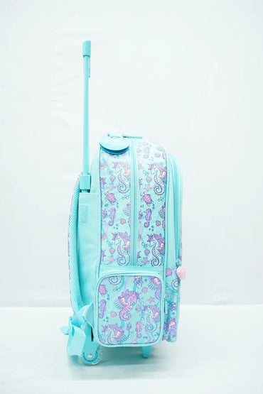 SMIGGLE SEAHORSE TROLLEY BACKPACK WITH LIGHT UP WHEELS