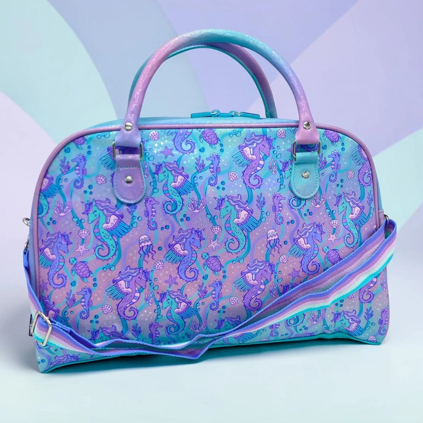 Shimmery Seahorse Duffel Bag