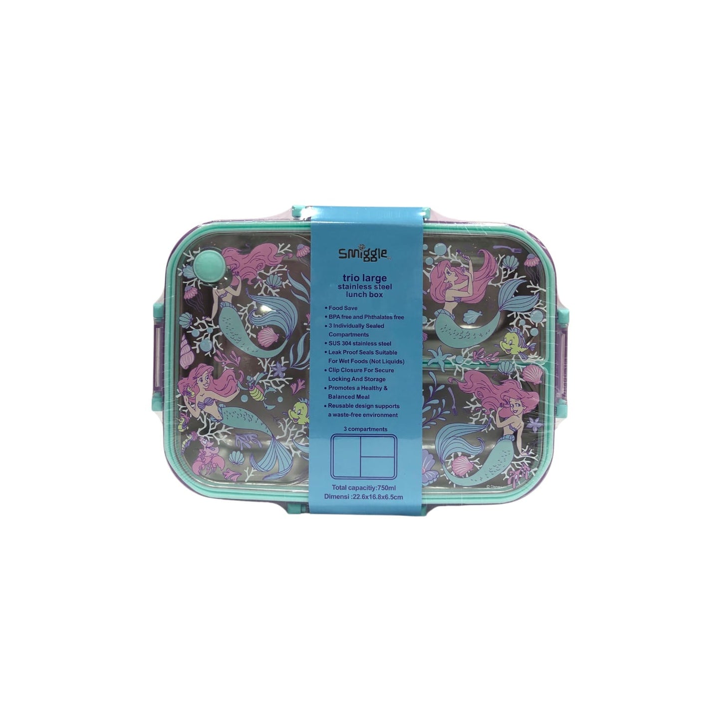Mermaid Trio Stainless Lunch Box
